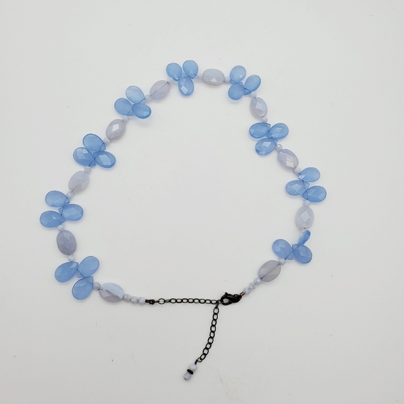 Blue bead sterling necklace - Picture 4 of 5